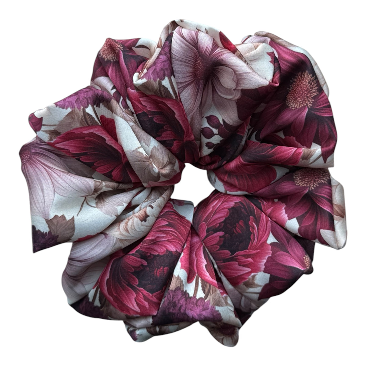 CRIMSON PETAL SCRUNCHIE